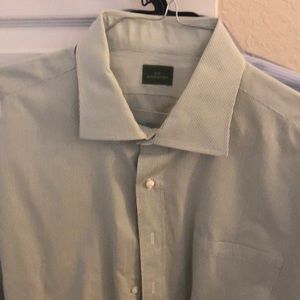 Green and White Striped Sid Mashburn Shirt